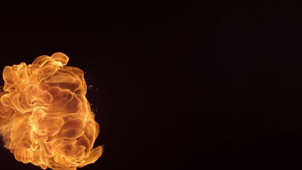 Fireball in slow motion; shot on Phantom Flex 4K at 1000 fps alt