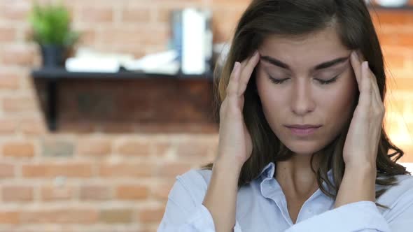 Headache, Portrait of Beautiful Girl