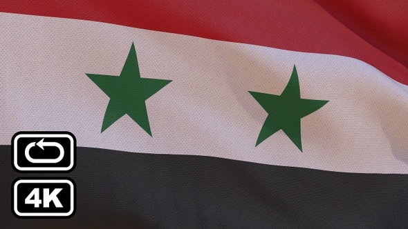 Syria Flag 4K Seamless Loop