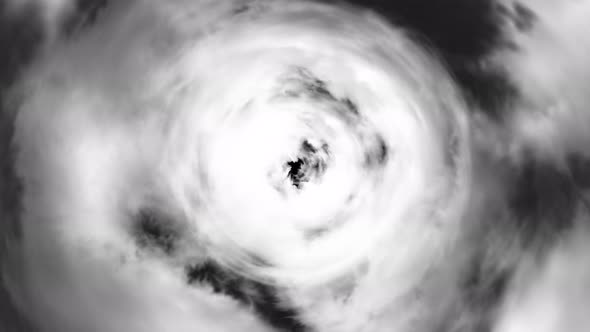 Abstract background of a tunnel of clouds