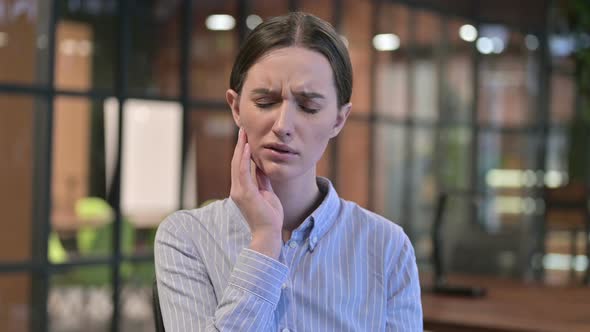 Young Woman Having Toothache, Tooth Infection