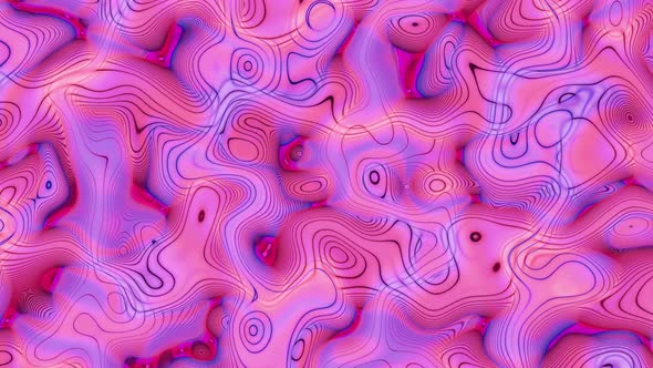 Blue Pink Color Abstract Seamless Line Pattern Liquid Animated Background