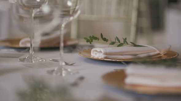 Decorated Table for Wedding Dinner