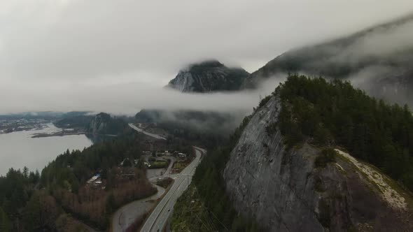 Aerial View of Sea To Sky Highway