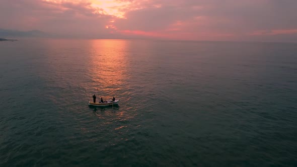 Fisherman At Sunset