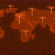 Brown Color Network Tower Wave Signal Animated On World Map - VideoHive Item for Sale