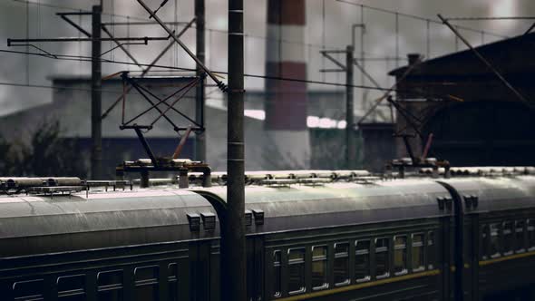 Old Soviet Electrical Train Staition alt