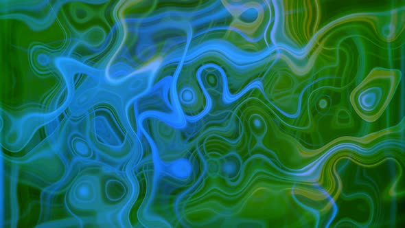 Abstract Background Green Blue Liquid Animation