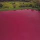 Aerial Panorama Over Artificial Pink Lake at Summer Day - VideoHive Item for Sale