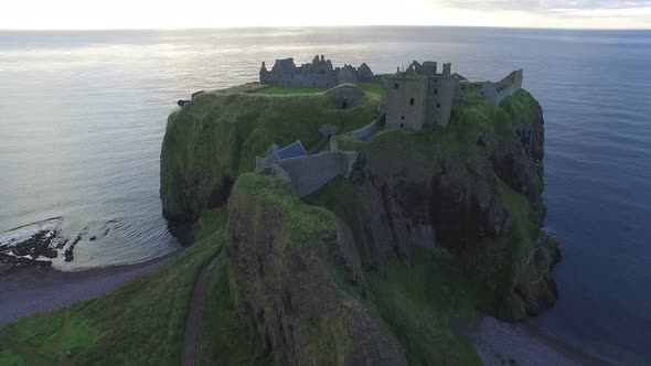 Aerial view of Dunnottar Castle