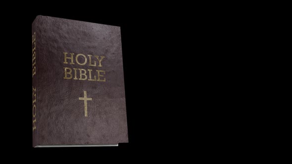 3d Holy Bible. Alpha Channel.