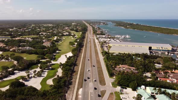 Us1 Federal Highway View Of Jupiter Hills Club Golf Course Landscape