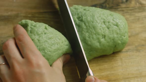 Divide the Green Dough in Two Parts