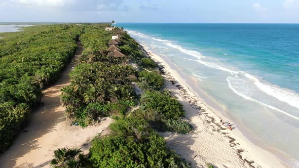 Tulum Beach Rivera Maya Aerial