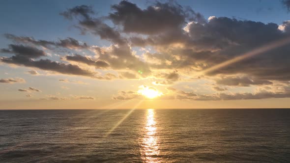 Cloudy Sunset at Sea Turkey Alanya 4 K