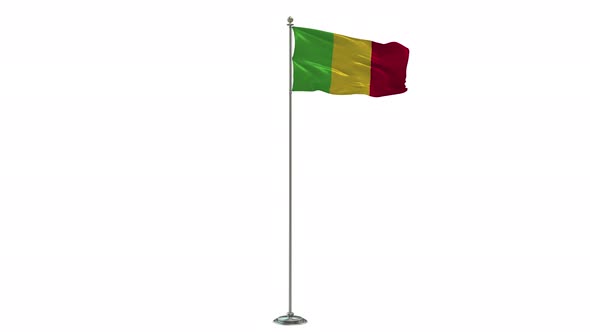 Mali  Looping Of The Waving flag Pole With Alpha