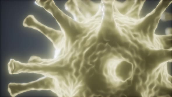 Bacteria Virus or Germs Microorganism Cells Under Microscope with Depth alt