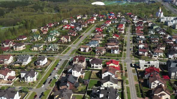 View From the Height of the Private Sector in Drozdy in the City of Minsk