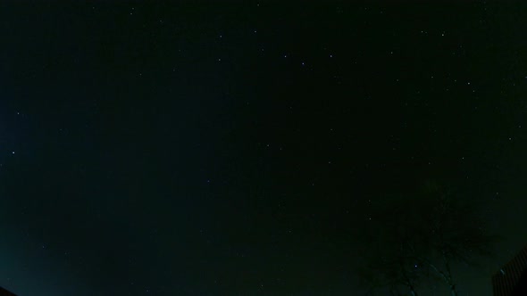 Time Lapse at night. Earth Rotating