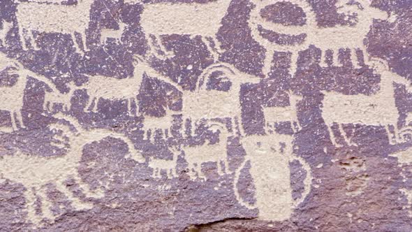 Close view of The Great Hunt panel in Nine Mile Canyon