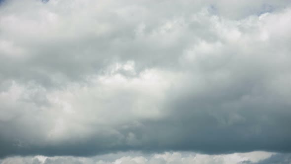 Sky Time Lapse Grey Clouds Quickly Flying