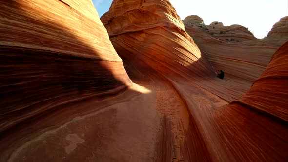 Hiking in Coyote Buttes North, The Wave