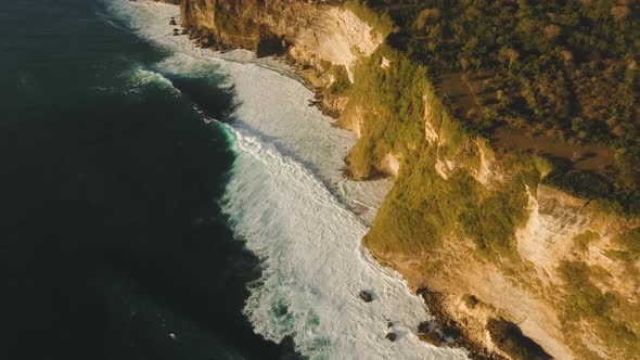 Rocky Coastline on the Island of Bali