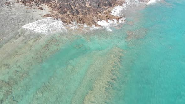 Suggestive Aerial flying over Lobos Island - Fuerteventura