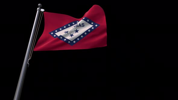 Arkansas State Flag  With Alpha Channel 4K