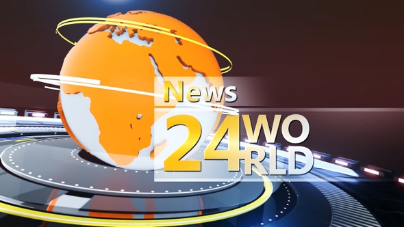 Broadcast News Intro, Orange Color Background 5