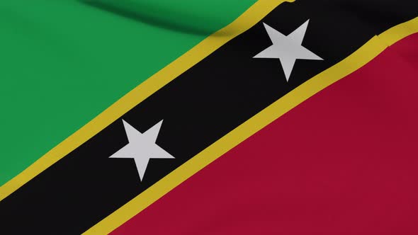 Flag Saint Kitts and Nevis Patriotism National Freedom Seamless Loop