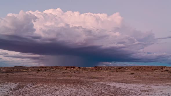 Timelapse of summer monsoon storm building as lightning starts flashing