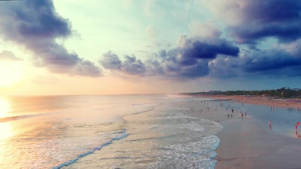 Beach Of Bali Island At Sunset