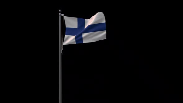 Finland Flag With Alpha K