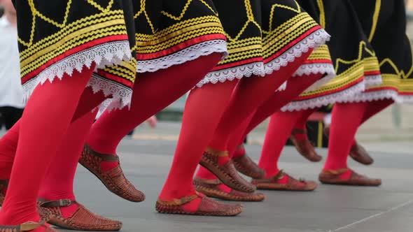 Macedonian Traditional Folklore Dancers Perform in Northern Macedonia