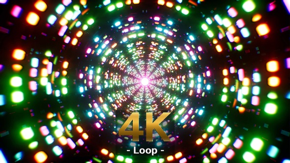 Colorful Tunnel Loop 4K