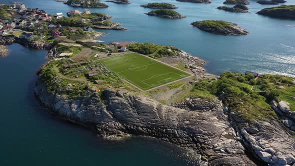 Norway Lofoten Football Field Stadium