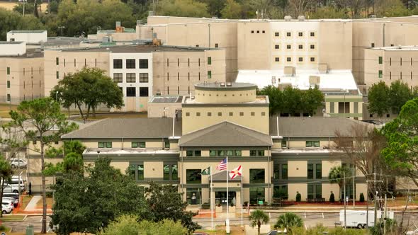 Aerial Footage Leon County Sheriffs Office With Jail In Background