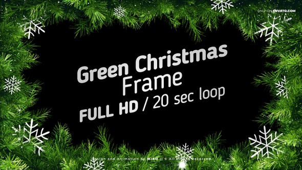 Green Christmas Frame alt