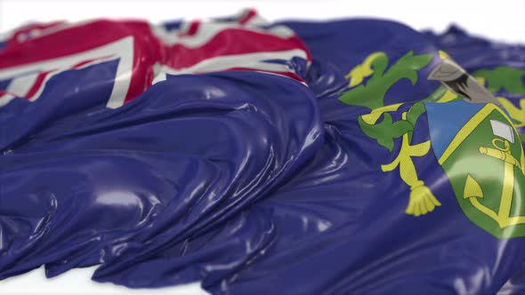 Pitcairn Islands Flag On A White Chalkboard  alt