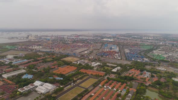 Cargo and Passenger Seaport in Surabaya, Java, Indonesia