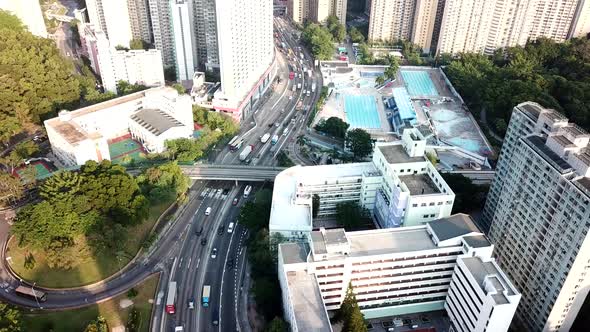 Top view of City in Hong Kong