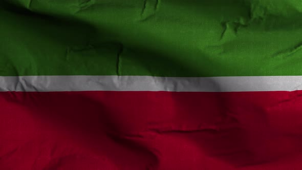 Tatarstan Flag Textured Waving Background 4K