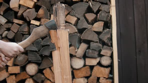 Chopping Wood with an Axe