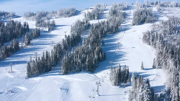 Aerial View of Ski Resort