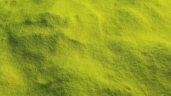 Yellow Powdered Material Tracking Shot