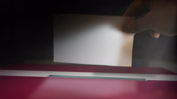 Digital Composite Hand Voting To National Flag OF Latvia  / Videohive