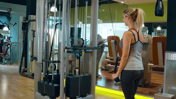 Girl at a Gym  Fitness Training