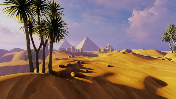 Pyramids In The Desert