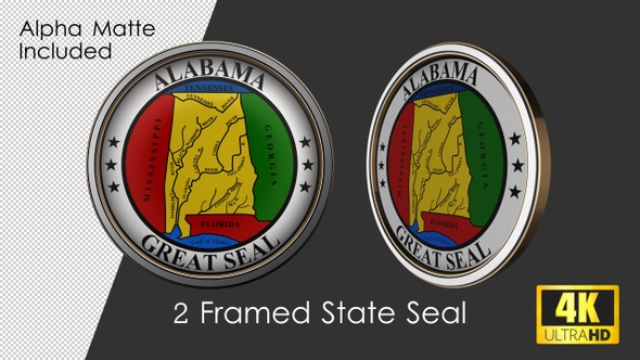 Framed Seal Of Alabama State